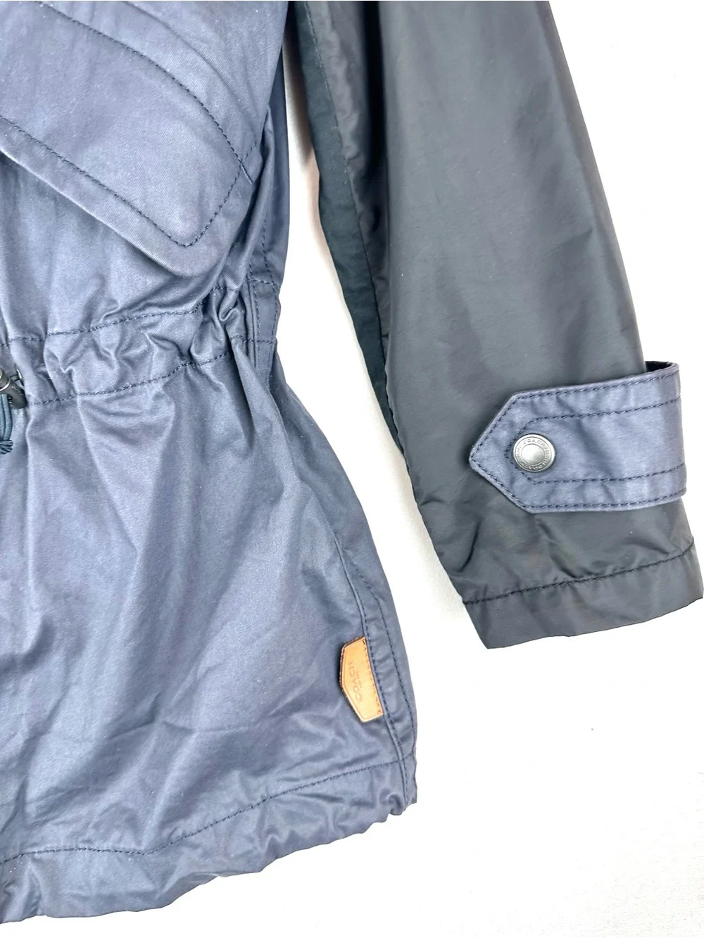 Coach  Hadley Anorak Jacket Navy Black Quiet Luxury Minimalist